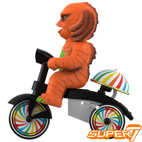 Super 7 Universal Monsters Super Cycles Creature from the Black Lagoon Orange and Black Figure